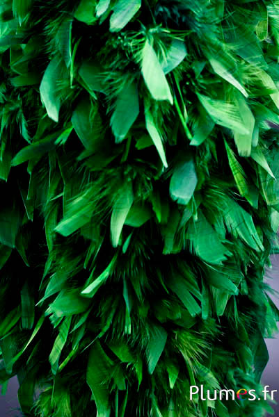 Boa piume di gallo - 4 pieghe, 2 m - verde abete